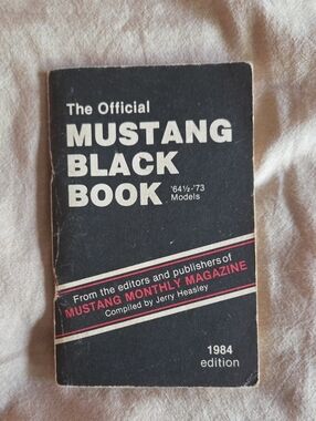 Vintage The Official Mustang Black Book 1984 Edition